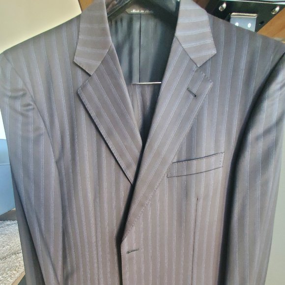 CANALI PROPOSTA DARK GREY/BLUEWOOL BLAZER SZ 42L
